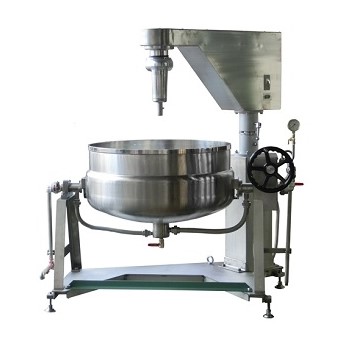 4CD-2号首振り式　140L蒸気釜取付例