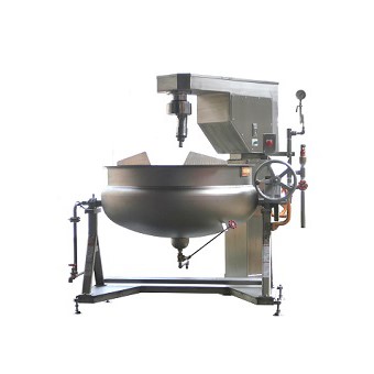 5CD-4号巻上げ式　400L蒸気釜取付例